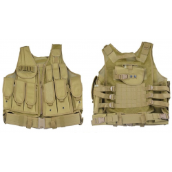 TACTICAL - Gilet Tactique avec poches - TAN