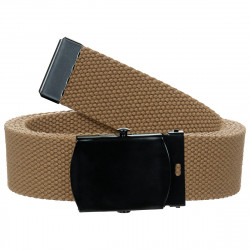 MFH - Ceinture coyote (khaki) avec boucle noir officier