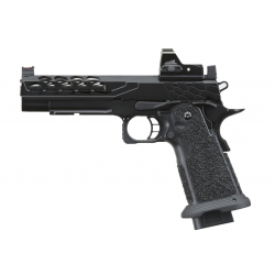 LANCER TACTICAL - Réplique Pistolet Airsoft Hi-Capa 5.1 Stryk avec RMR GBB/Gaz - NOIR