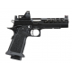 LANCER TACTICAL - Réplique Pistolet Airsoft Hi-Capa 5.1 Stryk avec RMR GBB/Gaz - NOIR