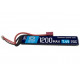 BLUE MAX - Batterie Lipo 7,4V 1200mAh 20C DEAN