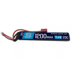 BLUE MAX - Batterie Lipo 7,4V 1200mAh 20C DEAN