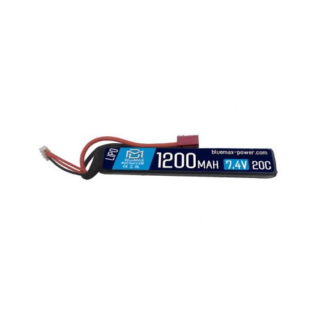 BLUE MAX - Batterie Lipo 7,4V 1200mAh 20C