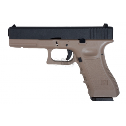 SAIGO DEFENSE - Réplique Pistolet Airsoft SAIGO 17 MK1 culasse métal GBB Co2 - TAN