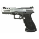 APS - Réplique Pistolet Airsoft DRAGONFLY GBB/Gaz - SILVER/NOIR