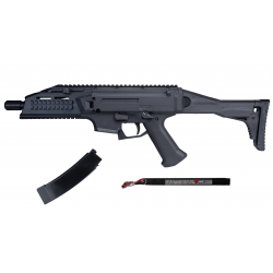 ASG - Pack Réplique Fusil Airsoft CZ Scorpion EVO SportLine - NOIR