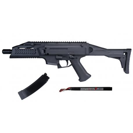 ASG - Pack Réplique Fusil Airsoft CZ Scorpion EVO SportLine - NOIR