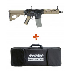 Pack Réplique Fusil Airsoft M4 AMOEBA PRO KM7 OCTARMS Tan + housse semi rigide