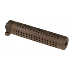 PIRATE ARMS - Silencieux 175mm KAC PDW attache QD + cache flamme - TAN