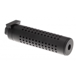 PIRATE ARMS - Silencieux 145mm KAC PDW attache QD + cache flamme - NOIR