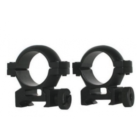THETA OPTICS - x2 Anneaux de montage haut pour lunette 30mm THETA OPTICS - x2 Anneaux de montage haut pour lunette 30mm