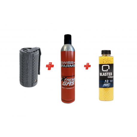 Pack grenade à gaz D-TONATOR + Gaz + Billes