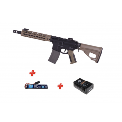 ARES - Pack Réplique Airsoft M4 AMOEBA PRO KM7 OCTARMS full métal - TAN