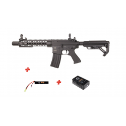 SAIGO DEFENSE - Pack Débutant Réplique Airsoft M4 KENJI S long - NOIR