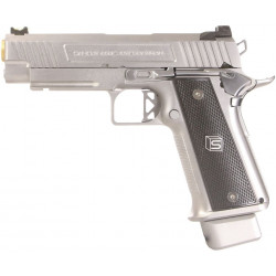 EMG - Réplique Pistolet Airsoft Hi-capa 4.3 DS Salient Arms 2011 Argent GBB/Gaz 