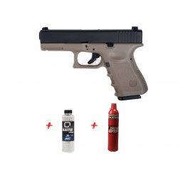 SAIGO DEFENSE - Pack Réplique Airsoft SAIGO 23 MK4 Gaz GBB - TAN