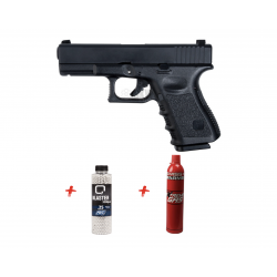 SAIGO DEFENSE - Pack Réplique Airsoft SAIGO 23 MK4 Gaz GBB - NOIR