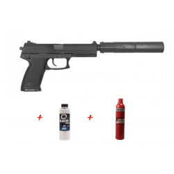 SAIGO DEFENSE - Pack Réplique Airsoft SAIGO 23 SOCOM GNB/Gaz - NOIR