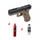 WE - Réplique Pistolet Airsoft G18C Gen 3 GBB Gaz - semi/full auto - NOIR