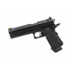 RAVEN - Réplique Pistolet Airsoft Hi-Capa Hex-Comp GBB/Gaz - NOIR