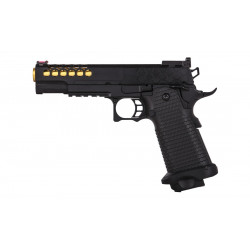 GOLDEN EAGLE - Réplique Pistolet Airsoft Hi-capa  3339 avec mallette GBB/Gaz - NOIR/OR
