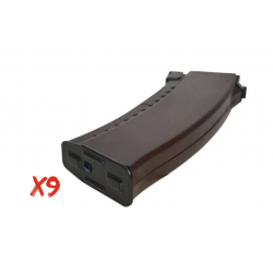 LCT - Pack 10 chargeurs LOW-CAP 70 Billes pour AK-74 AEG - ORANGE 