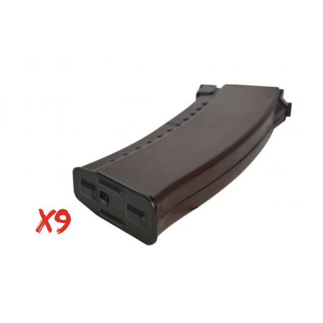 LCT - Pack 10 chargeurs LOW-CAP 70 Billes pour AK-74 AEG - ORANGE LCT - Pack 10 chargeurs LOW-CAP 70 Billes pour AK-74 AEG - ORANGE