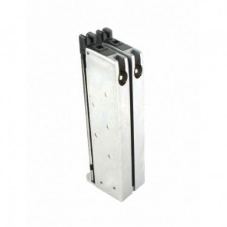 WE - Chargeur pour 1911 DOUBLE CANON GBB Gaz SILVER - 32 BILLES WE - Chargeur pour 1911 DOUBLE CANON GBB Gaz SILVER - 32 BILLES