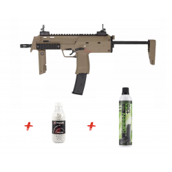 TOKYO MARUI - Pack Réplique Airsoft MP7A1 GBB Gaz + Billes + Gaz