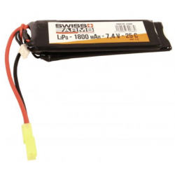 SWISS ARMS - Batterie lipo double 7,4V 1800mAh 25C mini tamiya