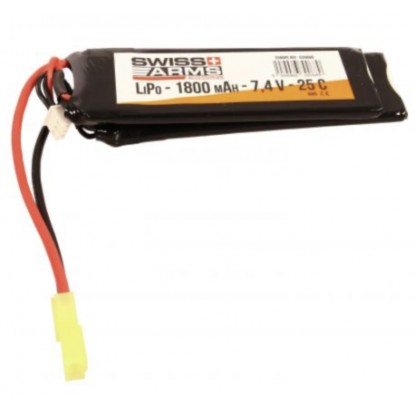 SWISS ARMS - Batterie lipo 11,1V 1200mAh 25C mini tamiya SWISS ARMS - Batterie lipo 11,1V 1200mAh 25C mini tamiya