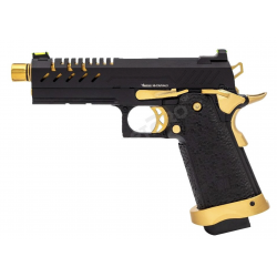 Hi-capa 4.3 Tan/noir Blowback gaz avec point rouge - VORSK