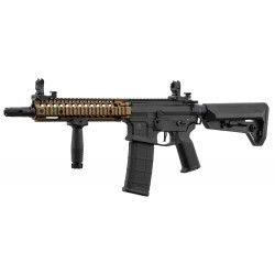 LANCER TACTICAL - Pack Réplique Airsoft M4 AEG LT-18 GEN2 MK18 NSR - Noir/Bronze