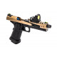 Hi-capa 4.3 Tan/noir Blowback gaz avec point rouge - VORSK