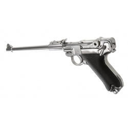 WE - Réplique Pistolet Airsoft P08 8" GBB/Gaz - SILVER
