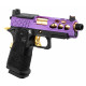 LANCER TACTICAL - Réplique Pistolet Airsoft Hi-Capa 4.3 Stryk GBB/Gaz - VIOLET/OR