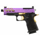 LANCER TACTICAL - Réplique Pistolet Airsoft Hi-Capa 4.3 Stryk GBB/Gaz - VIOLET/OR