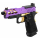 LANCER TACTICAL - Réplique Pistolet Airsoft Hi-Capa 4.3 Stryk GBB/Gaz - VIOLET/OR