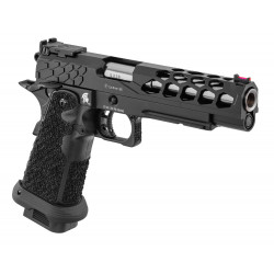 LANCER TACTICAL - Réplique Pistolet Airsoft Hi-Capa 5.1 Stryk GBB/Gaz - NOIR