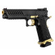 LANCER TACTICAL - Réplique Pistolet Airsoft Hi-Capa 5.1 Stryk GBB/Gaz - NOIR