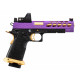 LANCER TACTICAL - Réplique Pistolet Airsoft Hi-Capa 4.3 Stryk GBB/Gaz - VIOLET/OR