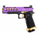 LANCER TACTICAL - Réplique Pistolet Airsoft Hi-Capa 4.3 Stryk GBB/Gaz - VIOLET/OR