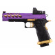 LANCER TACTICAL - Réplique Pistolet Airsoft Hi-Capa 4.3 Stryk GBB/Gaz - VIOLET/OR