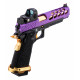 LANCER TACTICAL - Réplique Pistolet Airsoft Hi-Capa 4.3 Stryk GBB/Gaz - VIOLET/OR