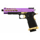 LANCER TACTICAL - Réplique Pistolet Airsoft Hi-Capa 5.1 Stryk GBB/Gaz avec RMR - VIOLET/OR