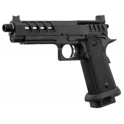LANCER TACTICAL - Réplique Pistolet Airsoft Hi-Capa 5.1 HERACLES GBB/Gaz - NOIR