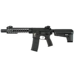 DELTA ARMORY - Pack Réplique Fusil Airsoft AEG M4 AR15 KeyMod 10" Charlie PREDATOR - NOIR