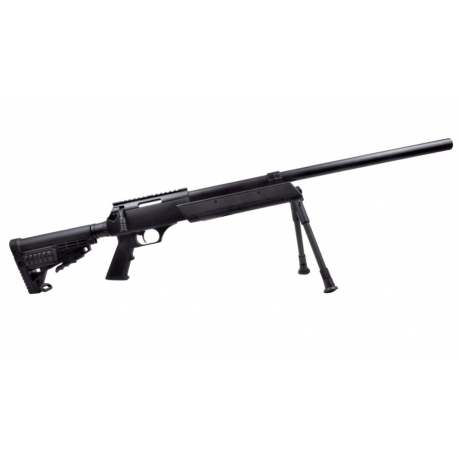 WELL - Réplique Fusil Sniper Airsoft Spring avec bipied MB13A - NOIR