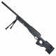 WELL - Réplique Fusil Sniper Airsoft MB01 avec bipied - NOIR