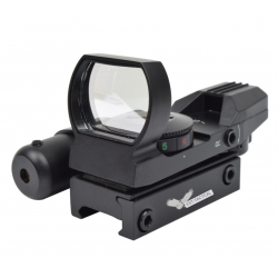 JS-TACTICAL - Viseur multi réticule rouge/vert avec laser rouge